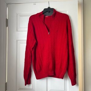 Men’s Izod Red Half-Zip Sweater